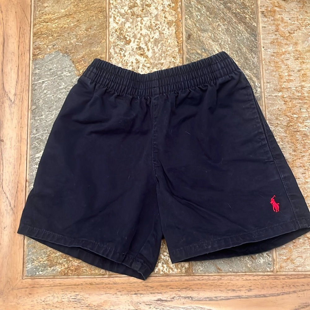 3T Ralph Lauren Pocketed Elastic Navy Shorts